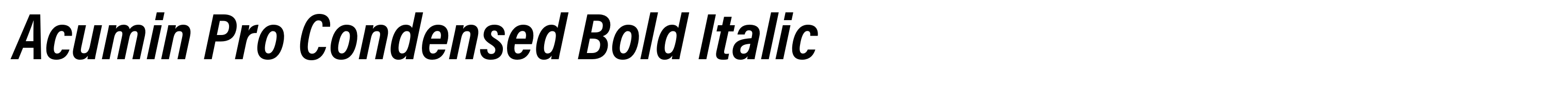 Acumin Pro Condensed Bold Italic
